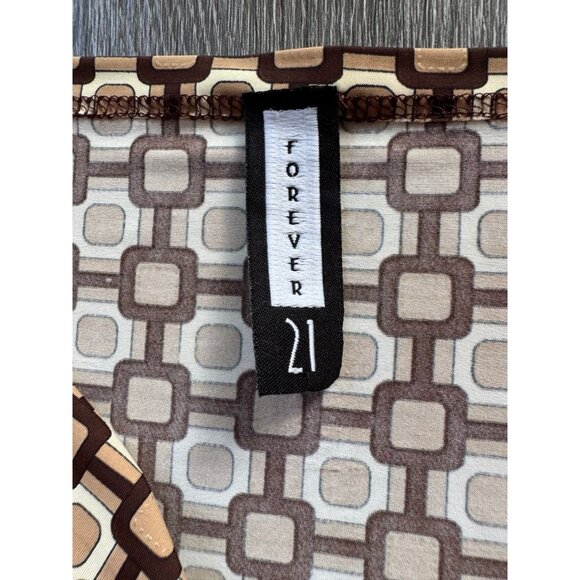 Y2K Forever 21 Made in USA Drape Neck Pattern Tank size Medium - Picture 6 of 9